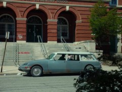 In front of the school