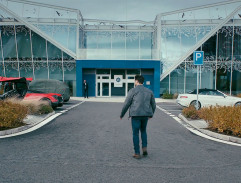 In front of the company